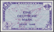Die deutschen Banknoten ab 1871 nach Rosenberg
Westliche Besatzungszonen und BRD, ab 1948
1 Deutsche Mark, Serie 1948. I- Rosenberg 232. Grabowski. ...