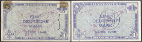 Die deutschen Banknoten ab 1871 nach Rosenberg
Westliche Besatzungszonen und BRD, ab 1948
2 X 1 Deutsche Mark, Serie 1948. 1 X mit B-Stempel und 1 X...