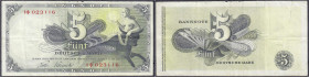 Die deutschen Banknoten ab 1871 nach Rosenberg
Westliche Besatzungszonen und BRD, ab 1948
5 Deutsche Mark 9.12.1948. Serie 1 mit Kreuzstern. III/IV,...