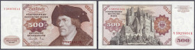 Die deutschen Banknoten ab 1871 nach Rosenberg
Westliche Besatzungszonen und BRD, ab 1948
500 Deutsche Mark 1.6.1977. Serie V/K. I- Rosenberg 279a. ...