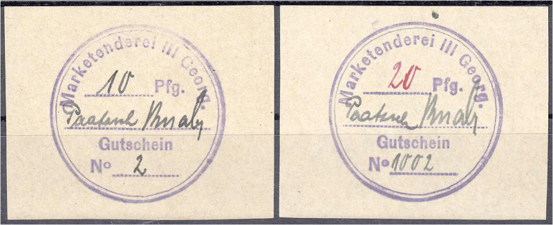 Deutsches Notgeld und KGL
(ohne Ortsangabe)
Marketenderei III Georg. (Marketen...