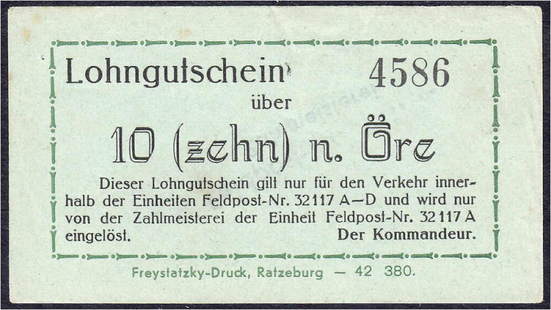 Deutsches Notgeld und KGL
(ohne Ortsangabe)
Norwegen
Feldpost-Nr. 32 117 A-D,...