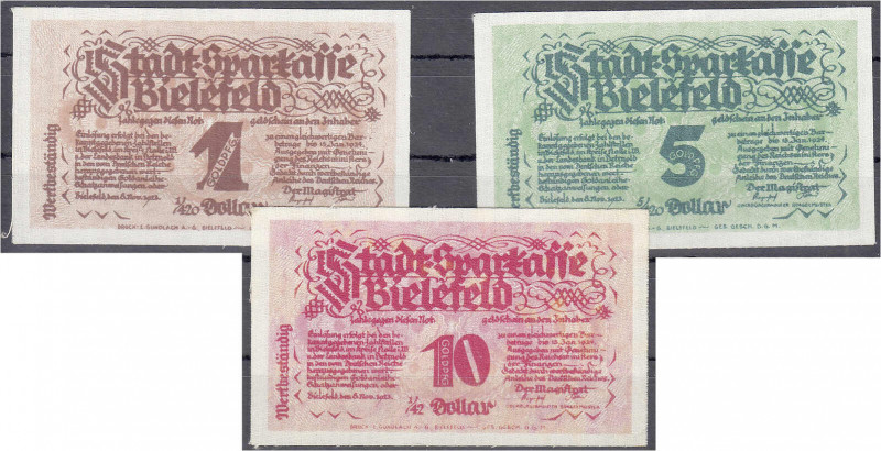 Deutsches Notgeld und KGL
Bielefeld (Westfalen)
Notgeld besonderer Art
3 Stüc...