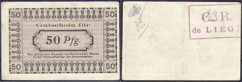 Deutsches Notgeld und KGL
Spaa (Belgien)
Verkaufsstelle des Generalstabes, ohn...