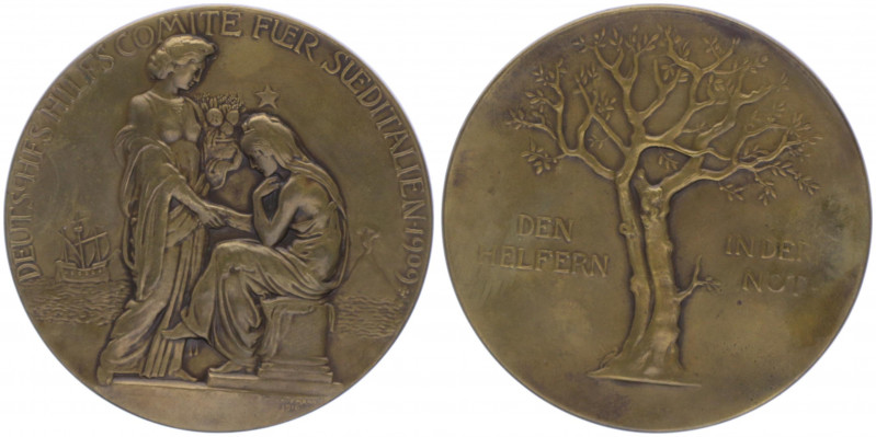 Bronzemedaille, 1909
Deutschland, Kaiserreich nach 1871. auf das deutsche Hilfsk...
