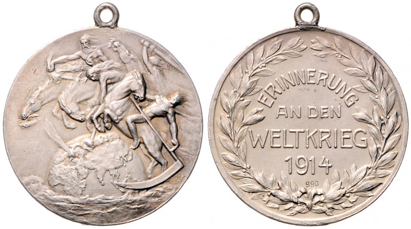 Silbermedaille, 1914
Deutschland, Kaiserreich nach 1871. an Öse, Erinnerung an d...