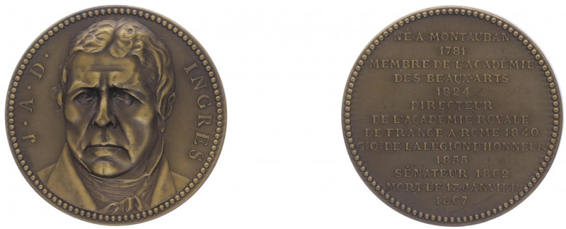 Bronzemedaille, 1867
Frankreich. auf J.A.D. Ingres, Direktor der königlichen Aka...