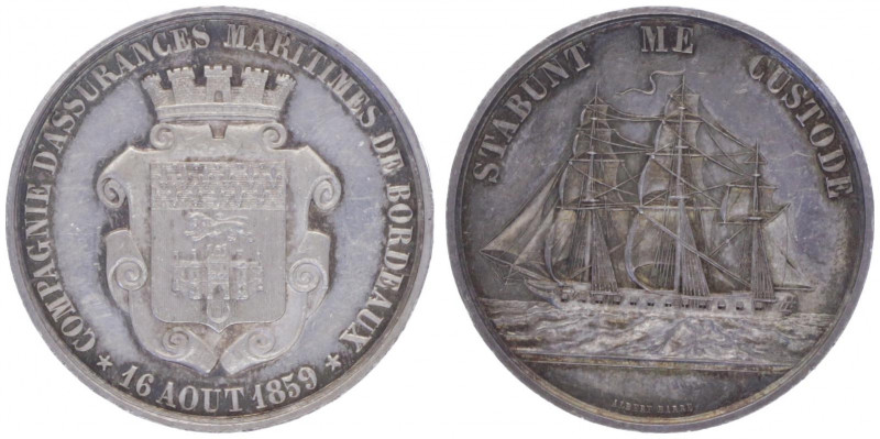 Silbermedaille, 1870
Frankreich. Seeversicherungsgesellschaft Bordeaux.. 19,78g
...