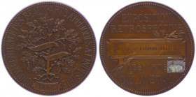 Bronzemedaille, 1880
Frankreich. auf die Weltausstellung für Metallindustrie. Dm 50 mm.. 56,14g
ss/vz