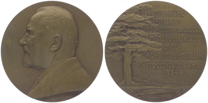 Bronzemedaille, 1934
Frankreich. auf Jean Louis Faure, Mediziner.. 145,39g
vz/st...