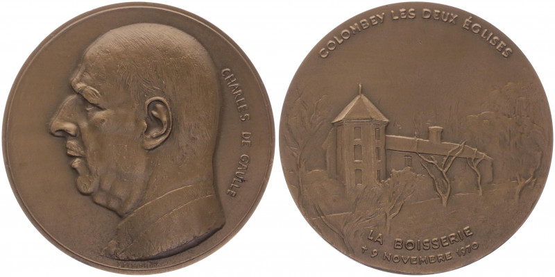 Bronzemedaille, 1970
Frankreich. auf Charles de Gaulle, Colombey les deux Eglise...