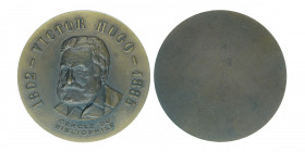 Bronzemedaille, o. Jahr
Frankreich. eiseitig, auf Victor Hugo.. 55,24g
stgl