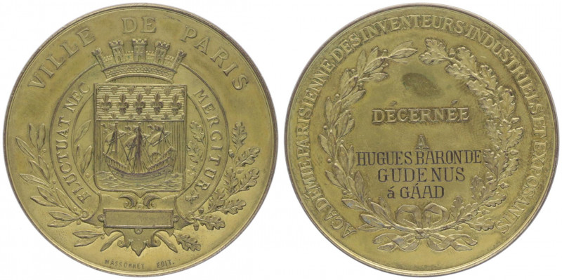 Kupfermedaille, o. Jahr
Frankreich. auf die Verdienste des Baron de Gudenus a Ga...