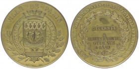 Kupfermedaille, o. Jahr
Frankreich. auf die Verdienste des Baron de Gudenus a Gaad.. 58,73g
vergoldet.
vz/stgl
