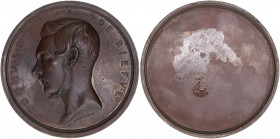 Bronzemedaille, o. Jahr
Niederlande. auf Edouard de Biefve 1808 - 1882, Niderl. Historienmaler.. 97,62g
vz/stgl