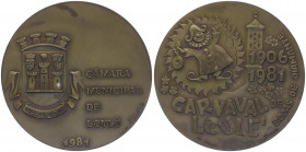Bronzemedaille, 1981
Portugal. 75 Jahre Karneval in Loule.. 171,56g
vz/stgl