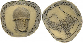 Bronzemedaille, 1968
Spanien. vergoldet, auf Citania de Sanfins III AC, Ausgrabungsstätte.. stgl