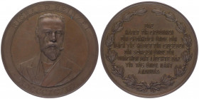 Franz Joseph I. 1848 - 1916
Bronzemedaille, 1898. von Jauner, auf den 60. Geburtstag des österr. Germanisten Richard Heinzel, Dm 60mm.
Wien
85,86g
Hau...
