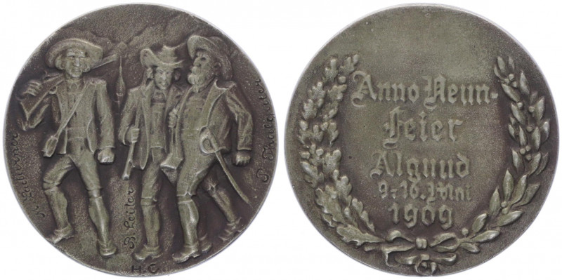 Franz Joseph I. 1848 - 1916
Bronzemedaille, 1909. auf die Neunfeier in Algund.
H...