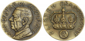Bronzemedaille 1972, 90. Geburtstag von Gustav VI
Schweden. stgl