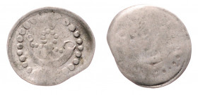 Graf Ulrich V. 1433 - 1480
Deutschland nach Regionen/Städten und Jahreszahlen geordnet, Württemberg. Jagthornpfennig, o. Jahr. einseitig.
0,27g
s