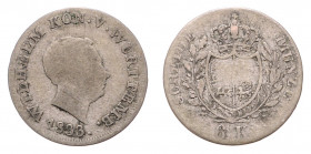 Wilhelm I. 1816 - 1864
Deutschland nach Regionen/Städten und Jahreszahlen geordnet, Württemberg. 6 Kreuzer, 1833. 2,25g
AKS 98
s/f.ss