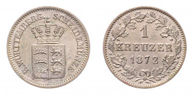Karl 1864 - 1891
Deutschland nach Regionen/Städten und Jahreszahlen geordnet, Württemberg. 1 Kreuzer, 1872. 0,85g
AKS 128
f.stgl