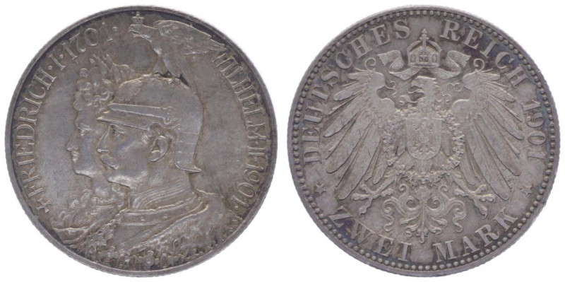 Wilhelm II. 1888 - 1918
II. Deutsches Kaiserreich 1871 - 1918, Preussen. 2 Mark,...