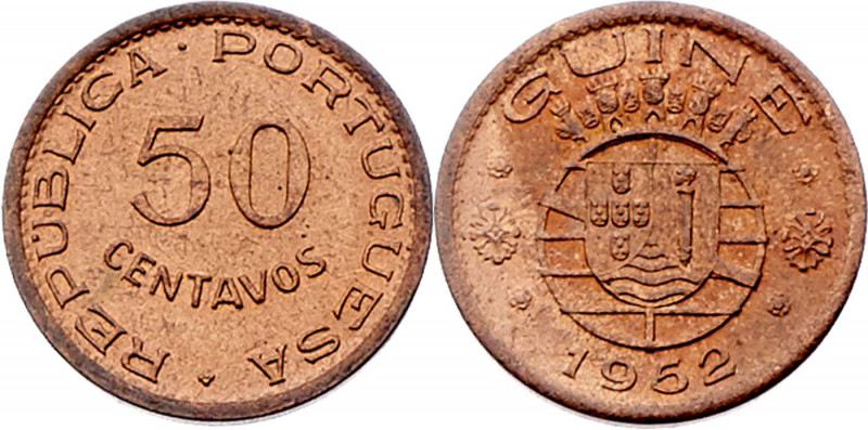 Portugiesische Kolonie
Guinea - Bissau. 50 Centavos, 1952. Lissabon
4,00g
KM 8
s...