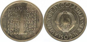 nach 1945
Jugoslawien. 1 Dinar, 1978. in Cu/Ni, Probeprägung mit einer Auflage von ca. 19 Stück
Paris
4,78g
KM Pn 27
stgl