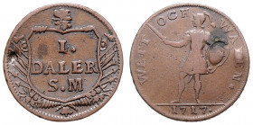Karl XII. 1697 - 1718
Schweden. Not - Daler, 1717. 4,18g
ss