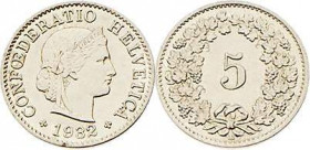 Eidgenossenschaft
Schweiz, Republik. 5 Rappen, 1932. Bern
2,00g
KM 26b
stgl