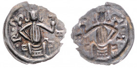 Salomon 1063 - 1074
Ungarn. Denar, o. Jahr. Kremnitz
0,25g
Husz. 14
Zainende.
vz