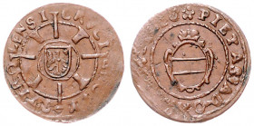 Erzherzog Leopold V. 1619 - 1625 - 1632
Kipper-Kreuzer, o.J.. Bindenschild // Adlerschild
Hall
0,73g
M./T. 442, Enz. 39,
Prägeschwäche
vz