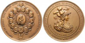 Leopold I. 1657 - 1705
Bronzemadaille, 1690/1914. is a Official restrike of HMA Vienna, auf die Krönung in Augsburg, Kaiser Josef I. sowie auf die deu...