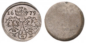 Leopold I. 1657 - 1705
1/2 Kreuzer, 1679. Oppeln
0,65g
Her. 1924
vz/stgl