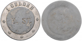 Franz Joseph I. 1848 - 1916
1 Gulden, o. Jahr. für die Offiziersmesse/Kassinos zu 1 Gulden in Zink, versilbert
Wien
7,76g
Fr. --
f.vz