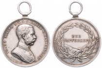 Franz Joseph I. 1848 - 1916
Ag-Tapferkeits-Medaille, o. Jahr. Wien
18,12g
ss/vz