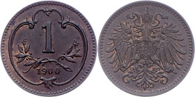 Franz Joseph I. 1848 - 1916
1 Heller, 1900. Wien
1,66g
Fr. 2041
vz/stgl