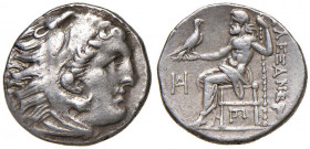 MACEDONIA Alessandro III (336-323) Dracma - busto a d. - R/ Giove seduto a s. - AG (g 3,95) Leggermente poroso
BB+