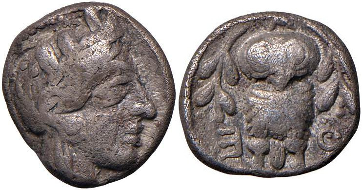 ATTICA Atene - Hemidramma (ca. 454-404) testa di Atena a d. - R/ Civetta - AG (g...