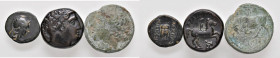Lotto di tre monete greche in bronzo come da foto
MB-BB