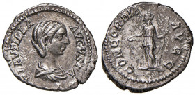 Plautilla (moglie di Caracalla) Denario - Testa a d. - R/ La Concordia stante a s. - RIC 359 AG (g 3,18)
SPL