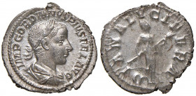 Gordiano III (238-244) Denario - Testa laureata a d. - R/ Diana stante a d. - RIC 127 AG (g 2,46)
SPL+