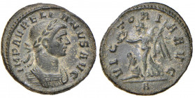 Aureliano (270-275) Denario - Busto laureato a d. - R/ La Vittoria andante a s. - RIC 71 AE (g 2,83) Graffietti da pulitura al R/
BB+