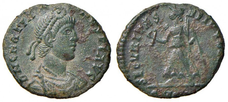 Graziano (367-383) AE - Busto diademato a d. - R/ La Vittoria andante a s. - AE ...