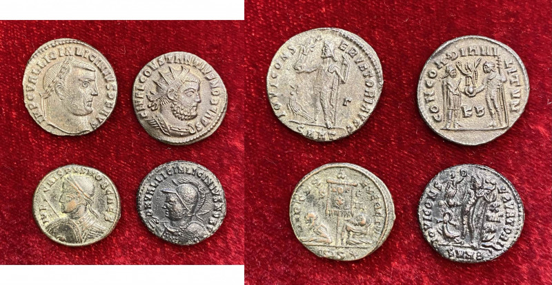 Lotto di quattro bronzetti romani da classificare come da foto. Non si accettano...