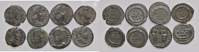 Lotto di otto bronzi romani da classificare come da foto. Non si accettano resi
BB-SPL