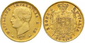 Napoleone (1805-1814) Milano - 40 Lire 1811 puntali aguzzi - Gig. 76 AU (g 12,88) Colpetti al bordo
BB/BB+