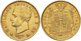 Napoleone (1804-1814) Milano - 40 Lire 1814 puntali sagomati - Gig. 82 AU (g 12,87)
BB